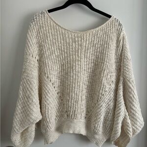 Anthropologie Cream Sweater